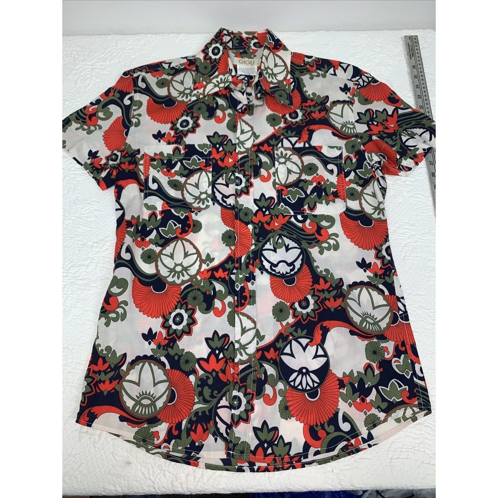 Vintage Romeo Gigli Mens Shirt Button Up Shirt Size M 50 Cotton Italy Retro